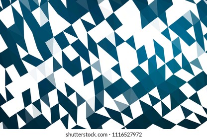 Light BLUE vector low poly cover. Glitter abstract illustration with an elegant design. Triangular pattern for your business design.