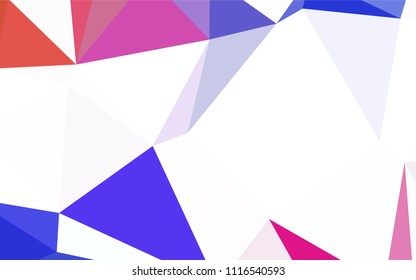 Light BLUE vector low poly layout. Creative geometric illustration in Origami style with gradient. Triangular pattern for your design.
