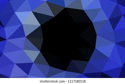 Light BLUE vector low poly low poly. Creative illustration in halftone style with gradient. The best triangular design for your business.