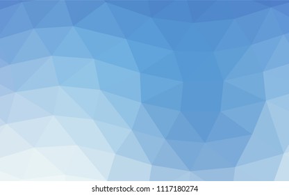 Light BLUE vector low poly background. Triangular geometric sample with gradient.  The completely new template can be used for your brand book.