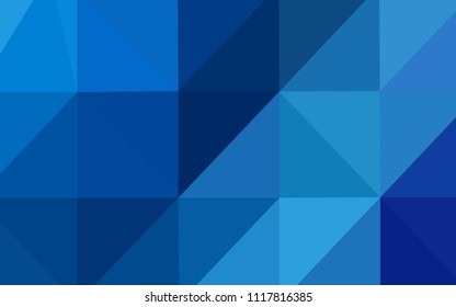 Light BLUE vector low poly cover. Triangular geometric sample with gradient.  That pattern can be used as a part of a brand book.