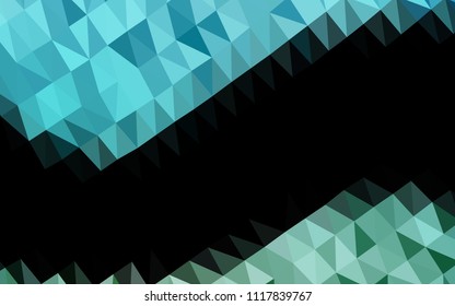 Light BLUE vector low poly layout. Triangular geometric sample with gradient.  A completely new template for your business design.