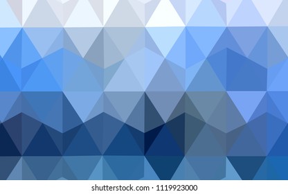 Light BLUE vector low poly texture. Glitter abstract illustration with an elegant triangles. Polygonal design for your web site.