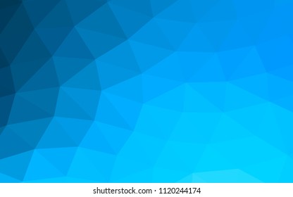 Light BLUE vector low poly low poly. A completely new color illustration in a vague style. The elegant pattern can be used as part of a brand book.