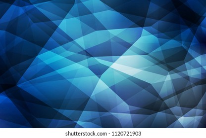 Light BLUE vector low poly cover. Shining colorful illustration with triangles. Textured pattern for your backgrounds.
