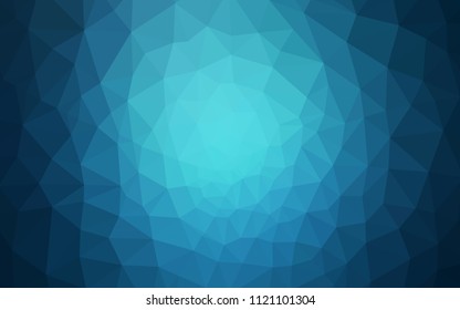 Light BLUE vector low poly texture. Triangular geometric sample with gradient.  New template for your brand book.