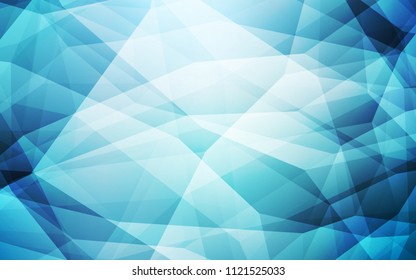 Light BLUE vector low poly texture. Polygonal abstract illustration with gradient. Triangular pattern for your design.