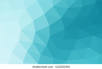 Light BLUE vector low poly low poly. Modern geometrical abstract illustration with gradient. The polygonal design can be used for your web site.