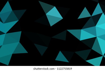 Light BLUE vector low poly. A vague abstract illustration with gradient. The textured pattern can be used for background.