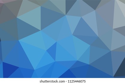 Light BLUE vector low poly cover. A sample with polygonal shapes. Textured pattern for your backgrounds.