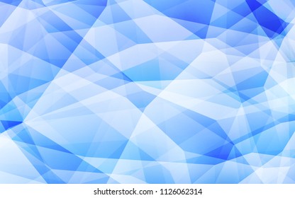 Light BLUE vector low poly texture. Glitter abstract illustration with an elegant triangles. A new texture for your web site.