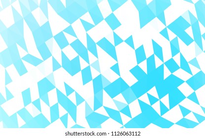 Light BLUE vector low poly texture. Brand new colored illustration in blurry style with gradient. The completely new template can be used for your brand book.