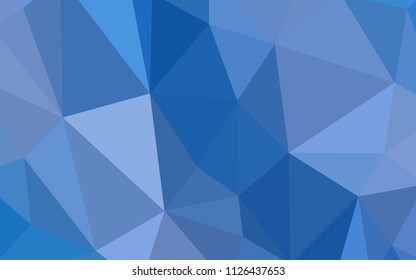 Light BLUE vector low poly cover. Creative illustration in halftone style with triangles. Textured pattern for your backgrounds.