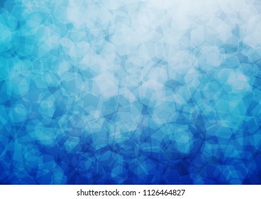 Light BLUE vector low poly pattern. Creative geometric illustration in with gradient. The completely new template can be used for your brand book.