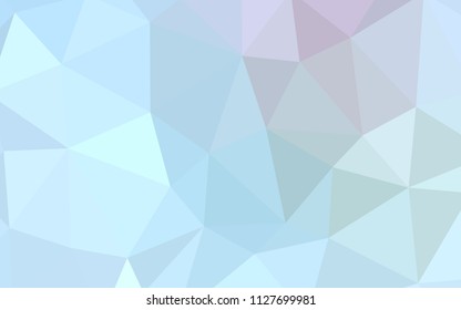 Light BLUE vector low poly layout. A completely new color illustration in a polygonal style. Triangular pattern for your design.