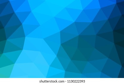 Light BLUE vector low poly low poly. Shining illustration, which consist of triangles. The template can be used as a background for cell phones.