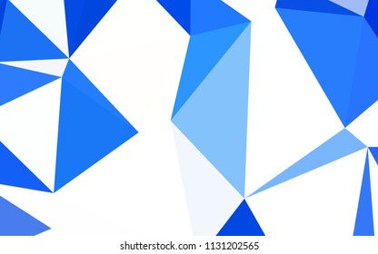 Light BLUE vector low poly layout. Polygonal abstract illustration with gradient. Best triangular design for your business.