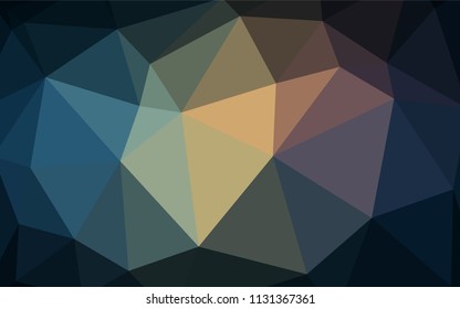 Light BLUE vector low poly cover. Shining polygonal illustration, which consist of triangles. Triangular pattern for your design.