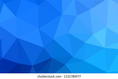 Light BLUE vector low poly texture. Glitter abstract illustration with an elegant triangles. Completely new template for your banner.