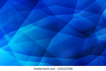 Light BLUE vector low poly texture. Creative illustration in halftone style with triangles. Pattern for a brand book's backdrop.