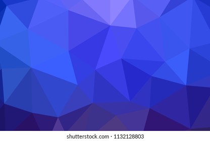 Light BLUE vector low poly cover. Creative illustration in halftone style with triangles. Template for cell phone's backgrounds.