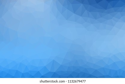 Light BLUE vector low poly cover. Shining polygonal illustration, which consist of triangles. Completely new template for your banner.