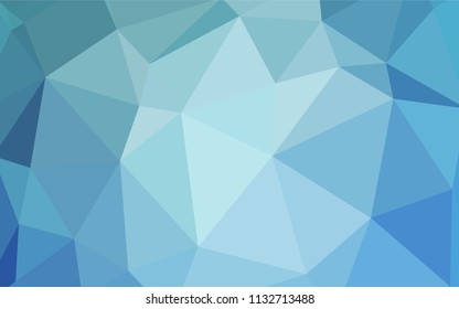 Light BLUE vector low poly layout. Geometric illustration in Origami style with gradient.  Polygonal design for your web site.