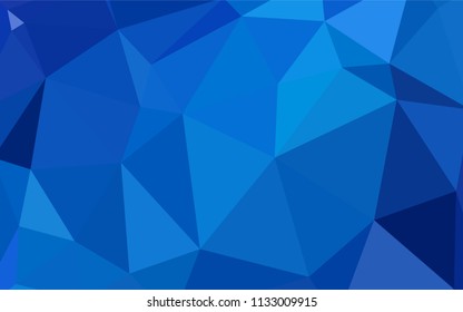 Light BLUE vector low poly texture. A sample with polygonal shapes. A completely new design for your leaflet.