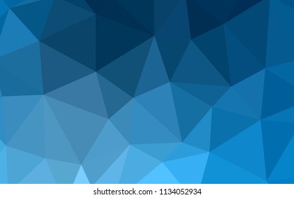 Light BLUE vector low poly layout. Colorful abstract illustration with triangles. A completely new design for your leaflet.