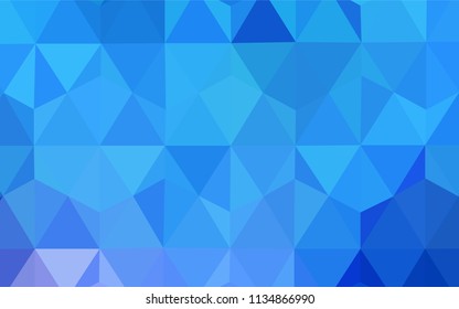 Light BLUE vector low poly cover. Colorful illustration in polygonal style with gradient. Completely new template for your banner.