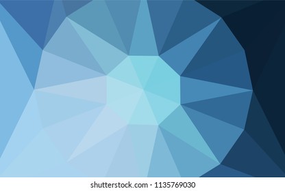 Light BLUE vector low poly cover with a diamond. Abstract illustration with an elegant triangles. Completely new template for your banner.