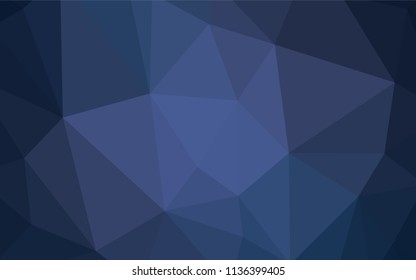 Light BLUE vector low poly cover. Creative illustration in halftone style with triangles. New template for your brand book.