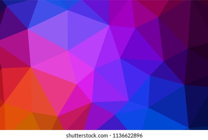 Light BLUE vector low poly layout. Creative illustration in halftone style with triangles. Best triangular design for your business.