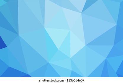 Light BLUE vector low poly cover. Creative geometric illustration in Origami style with gradient. New template for your brand book.