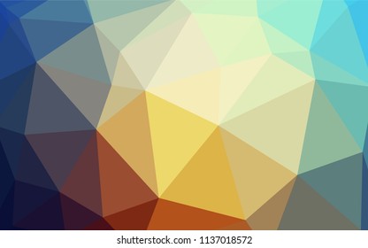 Light BLUE vector low poly layout. A sample with polygonal shapes. Triangular pattern for your design.