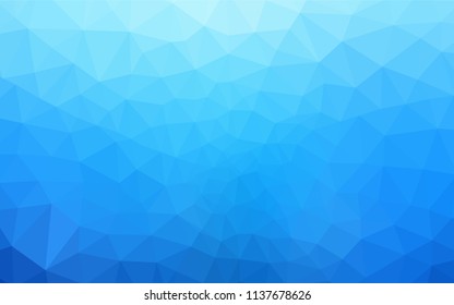 Light BLUE vector low poly layout. Shining colorful illustration with triangles. Triangular pattern for your design.