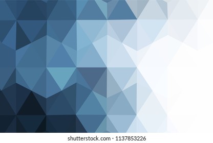 Light BLUE vector low poly cover. Colorful abstract illustration with triangles. Brand new design for your business.