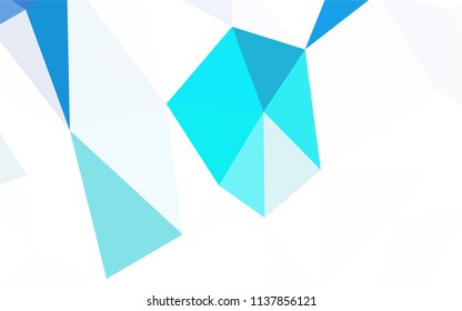 Light BLUE vector low poly layout. Shining colorful illustration with triangles. A completely new design for your leaflet.