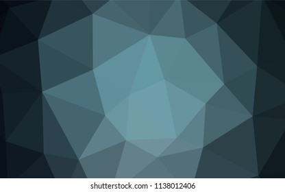 Light BLUE vector low poly cover. Glitter abstract illustration with an elegant triangles. Brand new style for your business design.