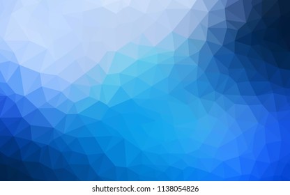 Light BLUE vector low poly texture. Glitter abstract illustration with an elegant triangles. Completely new template for your banner.