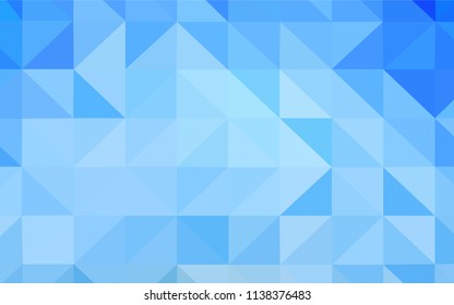Light BLUE vector low poly layout. Colorful illustration in polygonal style with gradient. Template for cell phone's backgrounds.