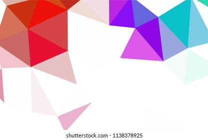 Light BLUE vector low poly layout. Colorful abstract illustration with triangles. New template for your brand book.