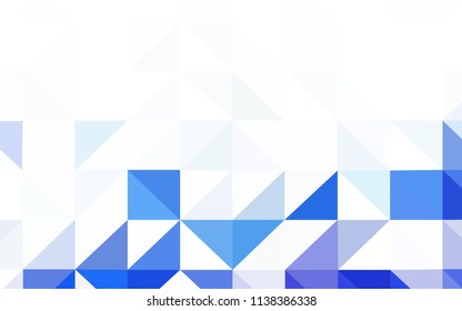 Light BLUE vector low poly layout. Shining polygonal illustration, which consist of triangles. Brand new style for your business design.