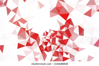 Light BLUE vector low poly cover. Shining colorful illustration with triangles. Triangular pattern for your design.