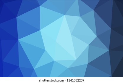 Light BLUE vector low poly cover. Polygonal abstract illustration with gradient. Polygonal design for your web site.