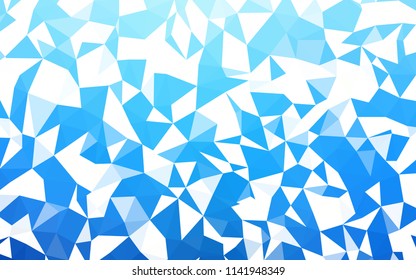 Light BLUE vector low poly texture. A sample with polygonal shapes. New template for your brand book.