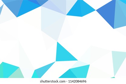 Light BLUE vector low poly texture. Shining polygonal illustration, which consist of triangles. Brand new design for your business.