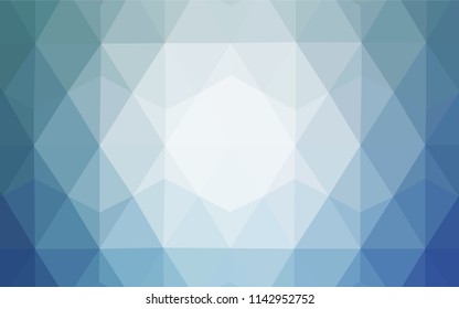 Light BLUE vector low poly cover. A sample with polygonal shapes. Completely new template for your banner.