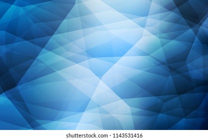 Light BLUE vector low poly cover. Colorful abstract illustration with triangles. Brand new design for your business.