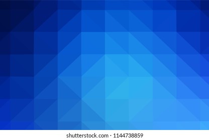 Light BLUE vector low poly layout. Shining colorful illustration with triangles. Template for cell phone's backgrounds.